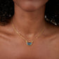 Nadja – Collana dorata con pendente in cristallo