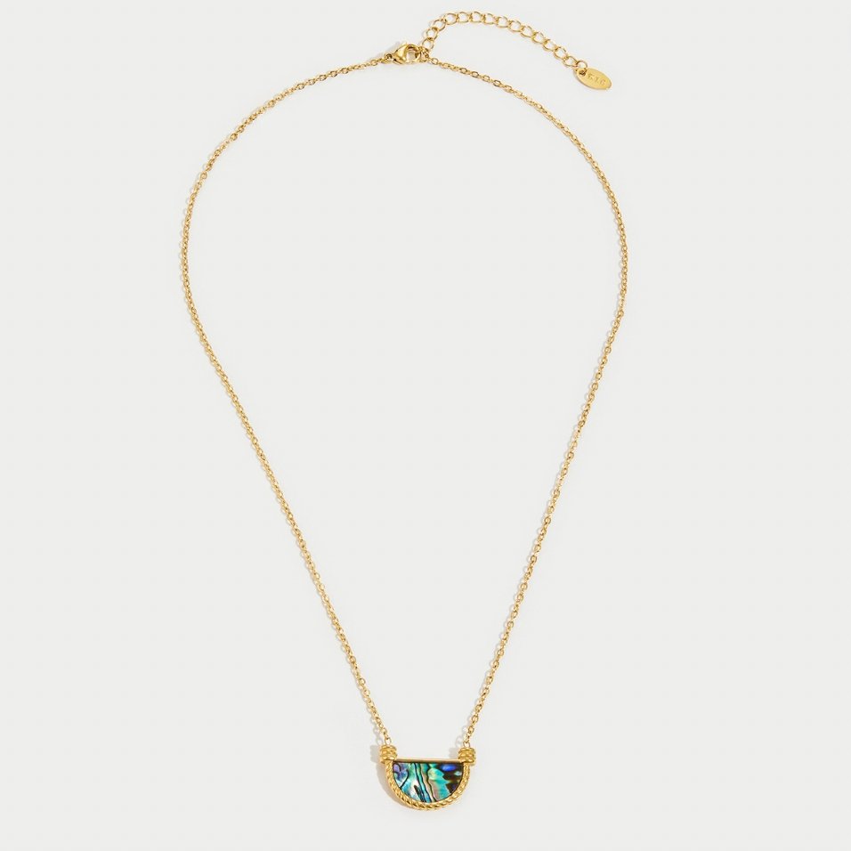 Nadja – Collana dorata con pendente in cristallo