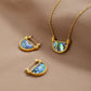 Nadja – Collana dorata con pendente in cristallo