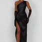 ARALUEN | DRAPE SATIN EVENING GOWN