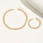 SQUARE BUCKLE NECKLACE & BRACELET SET