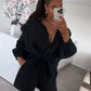 Women’s Cotton 2-Piece Lounge Set – Shirt & Shorts