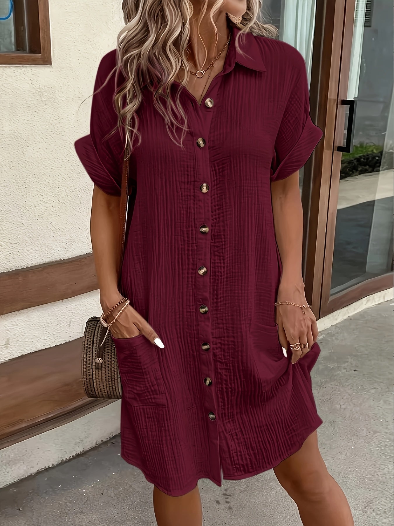 Sleeveless Vintage Shirt Dress