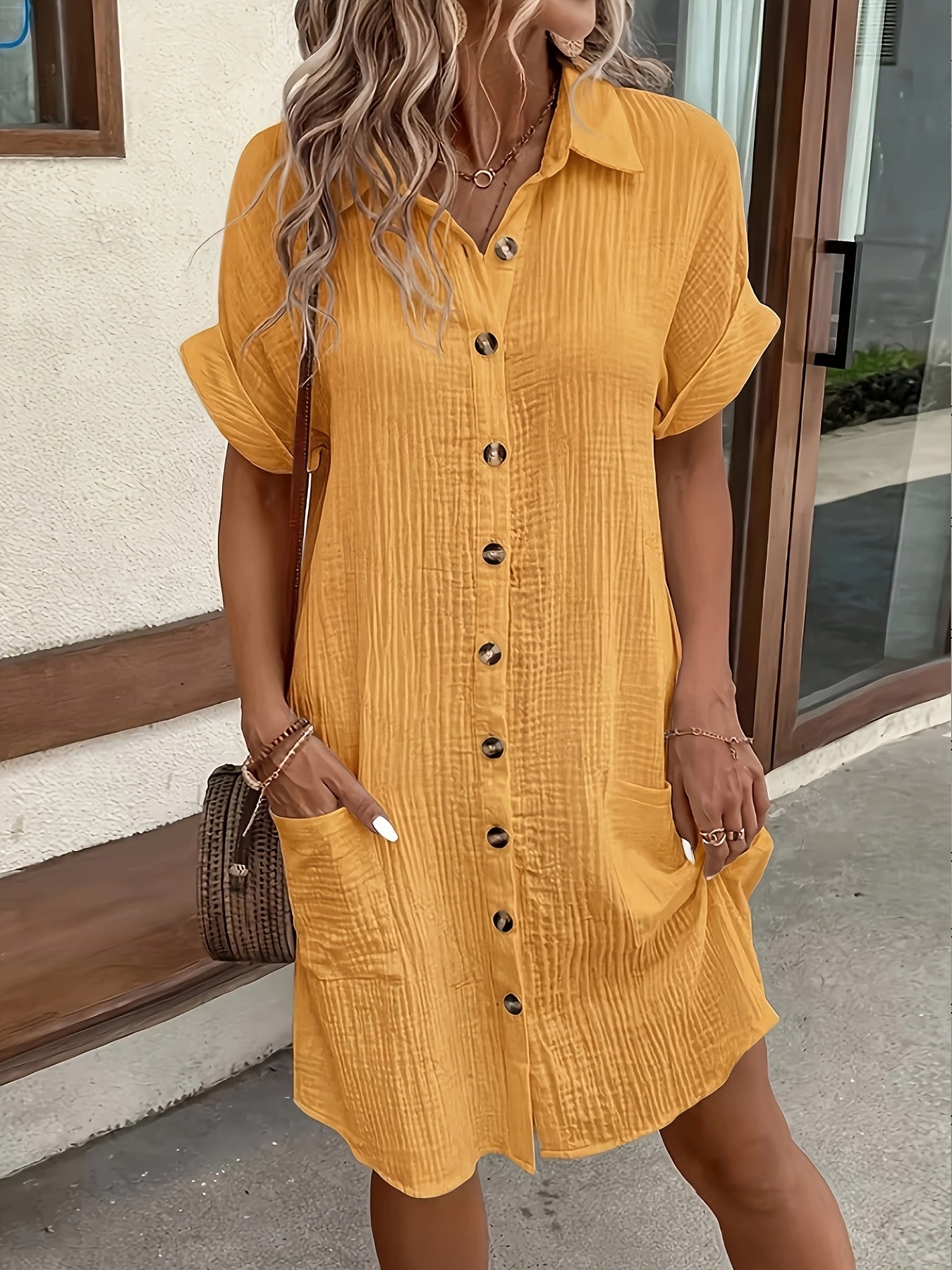 Sleeveless Vintage Shirt Dress