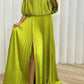 ARABELLA | ELEGANT PLEATED MAXI DRESS