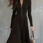 ZINNIA | ZIPPERED LONG SLEEVE DRESS WITH STRETCH FABRIC