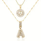Set di collane con iniziali in moissanite