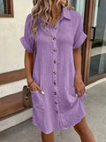 Sleeveless Vintage Shirt Dress