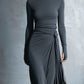 YASMINA | MAXI DRESS WITH SIDE TIE