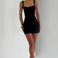 CORNELIA | BLACK MINI DRESS