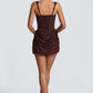 CORNELIA | PLUM BROWN MINI DRESS