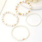 PEARL HEART BRACELET SET