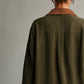 CHLOELAIN | SOLID COLOR COLLAR LONG SLEEVE MINI DRESS