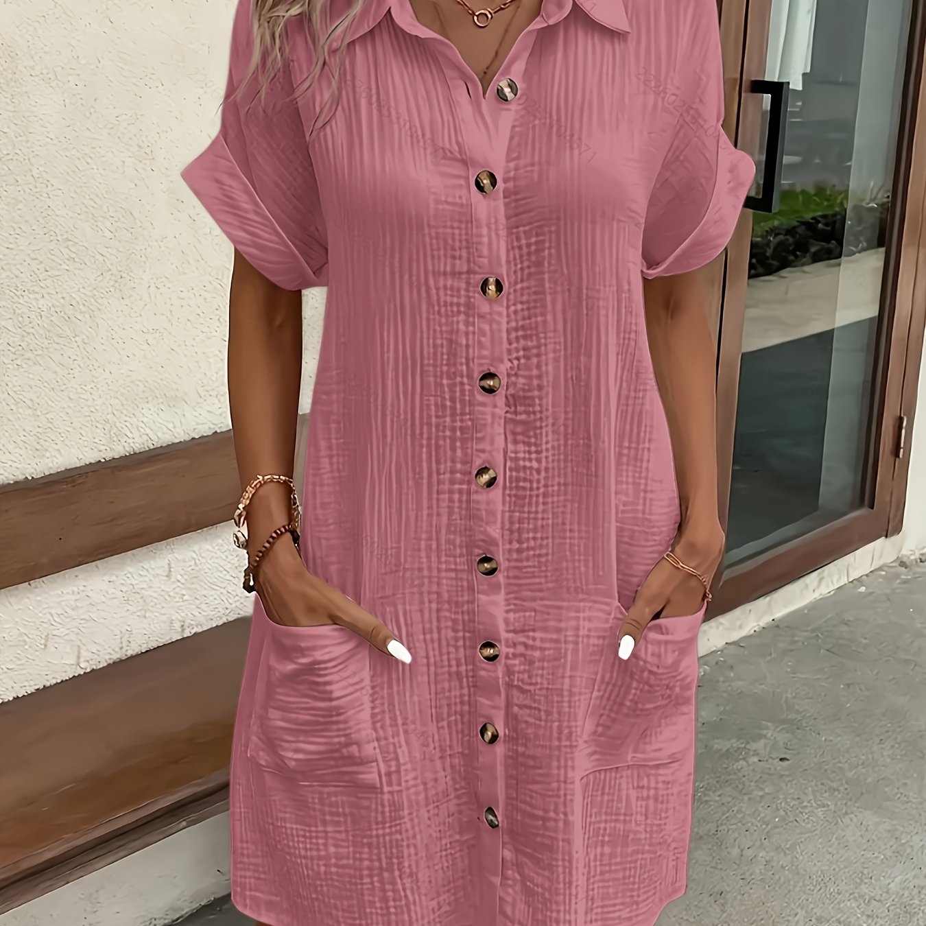 Sleeveless Vintage Shirt Dress
