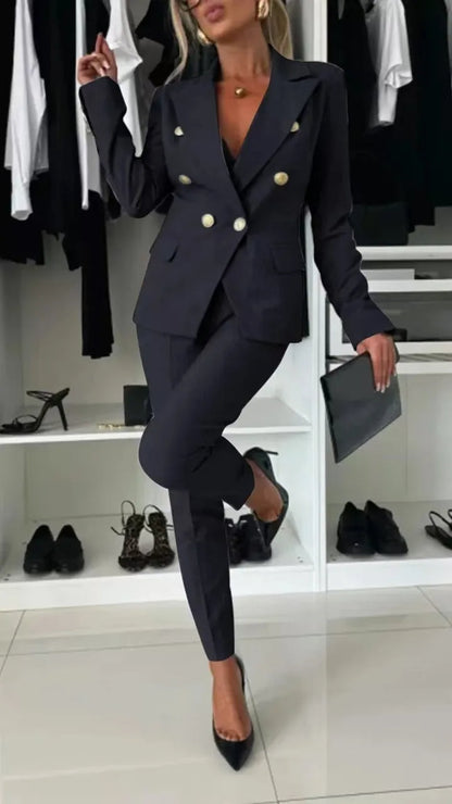 ELENORE | DOUBLE-BREASTED BLAZER SUIT