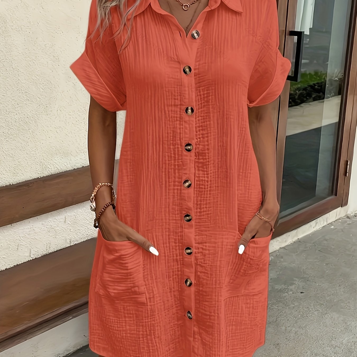 Sleeveless Vintage Shirt Dress