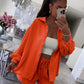 Women’s Cotton 2-Piece Lounge Set – Shirt & Shorts