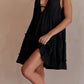 Women's Deep V-Neck Ruched Bodycon Dress