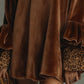 OFELIA VELVET LEOPARD CUFF FLOUNCE SLEEVE MINI DRESS