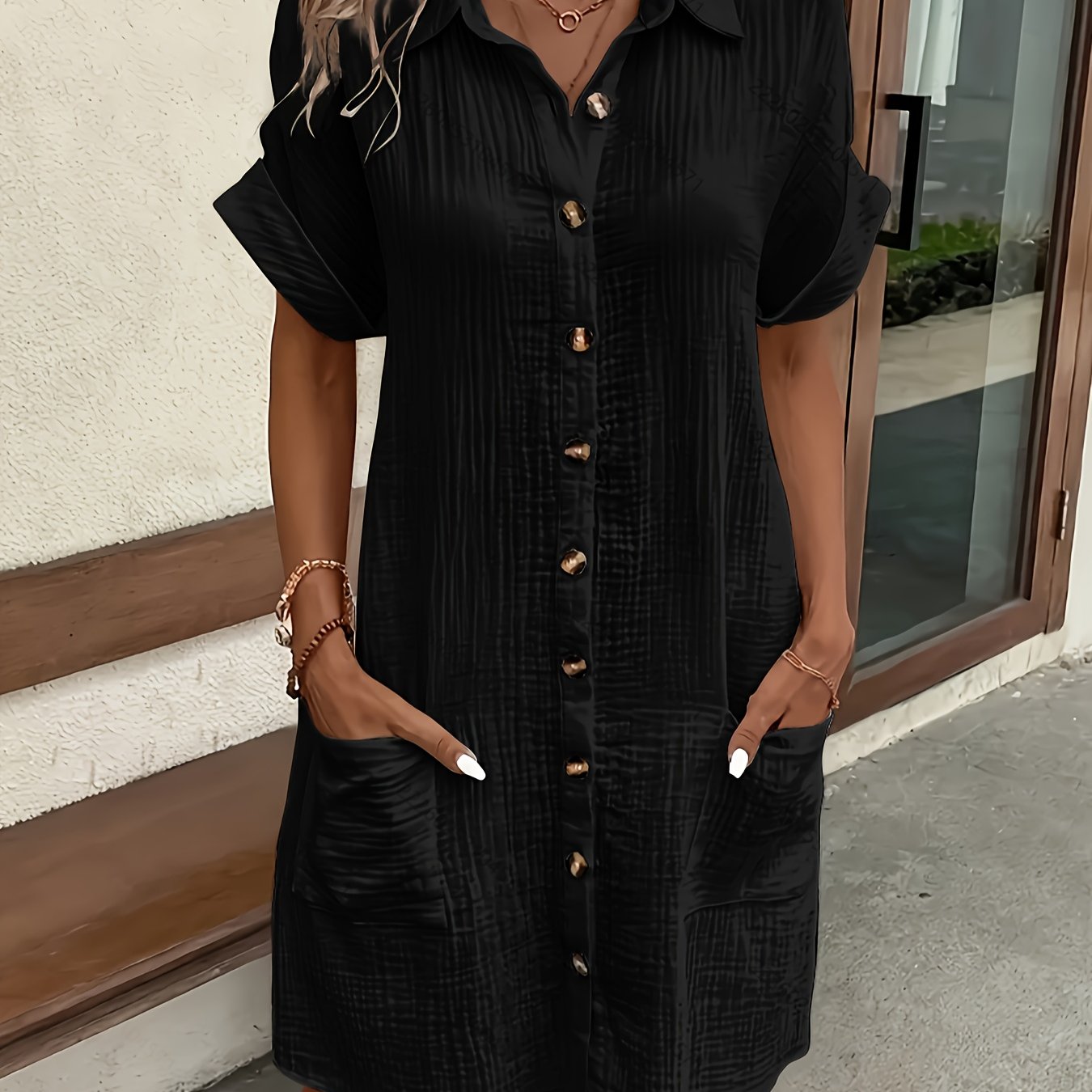 Sleeveless Vintage Shirt Dress