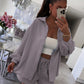 Women’s Cotton 2-Piece Lounge Set – Shirt & Shorts
