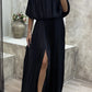 ARABELLA | ELEGANT PLEATED MAXI DRESS