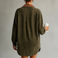 CHLOELAIN | SOLID COLOR COLLAR LONG SLEEVE MINI DRESS