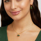 Katharina – Collana dorata con pietra verde