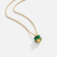 Katharina – Collana dorata con pietra verde