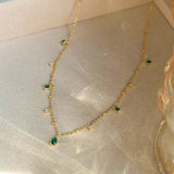 Marlies – Collana dorata con perle
