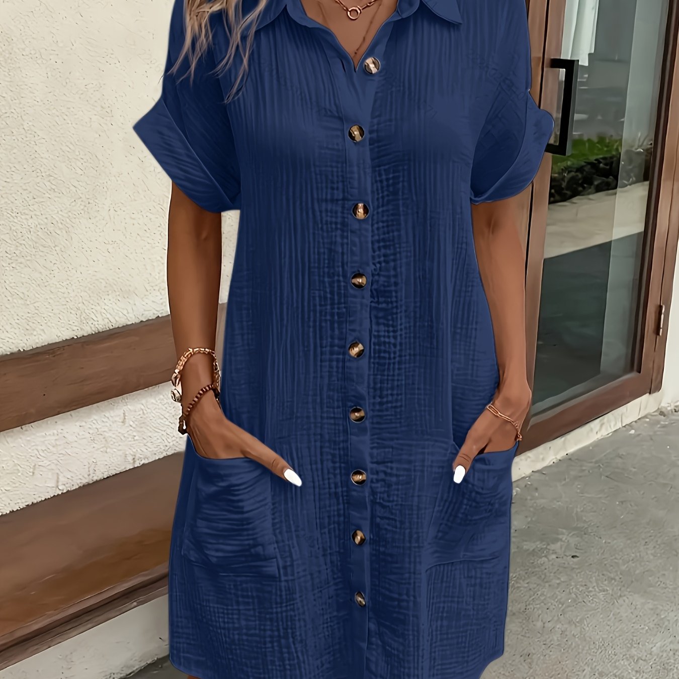 Sleeveless Vintage Shirt Dress