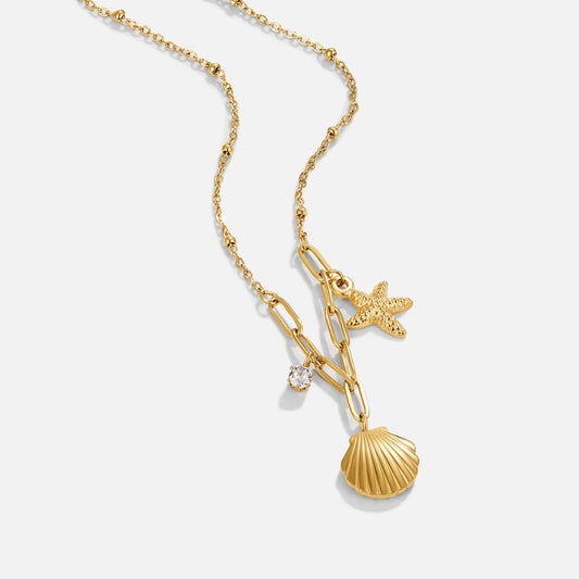 Greta – Catena con pendente a stella color oro.