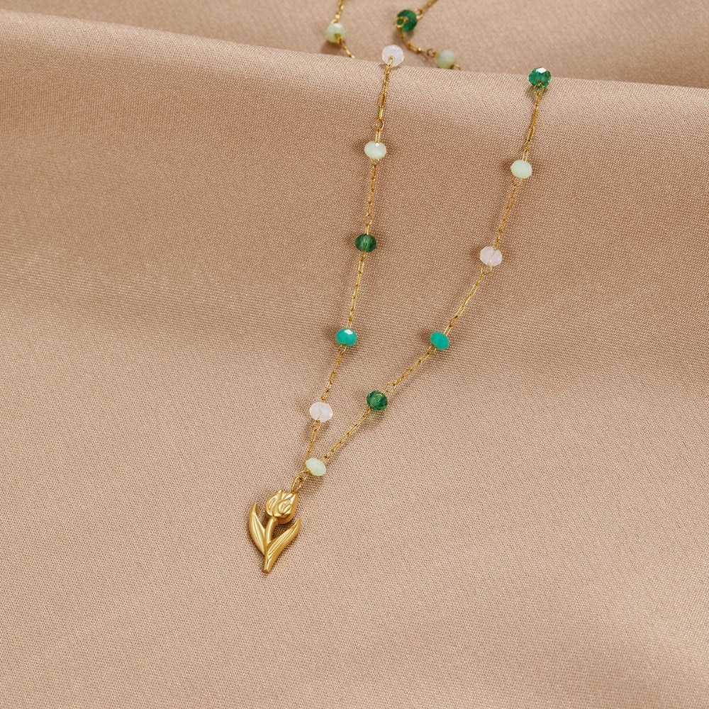 Anneliese – Collana dorata con struttura liscia a serpente