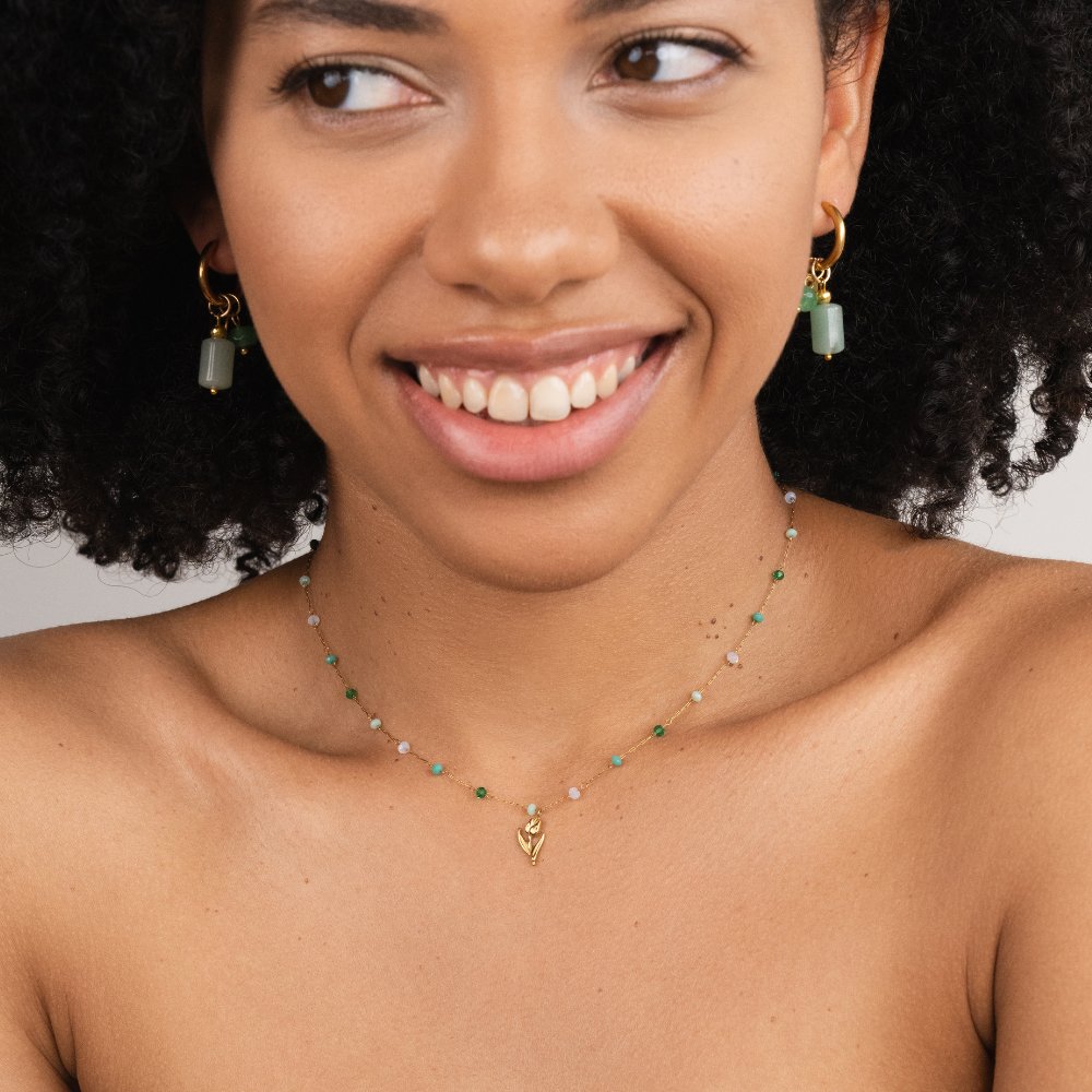 Anneliese – Collana dorata con struttura liscia a serpente