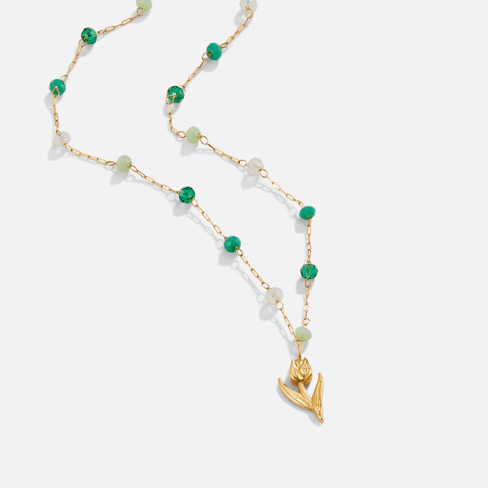 Loreta – Collana dorata con placche strutturate