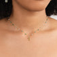 Loreta – Collana dorata con placche strutturate