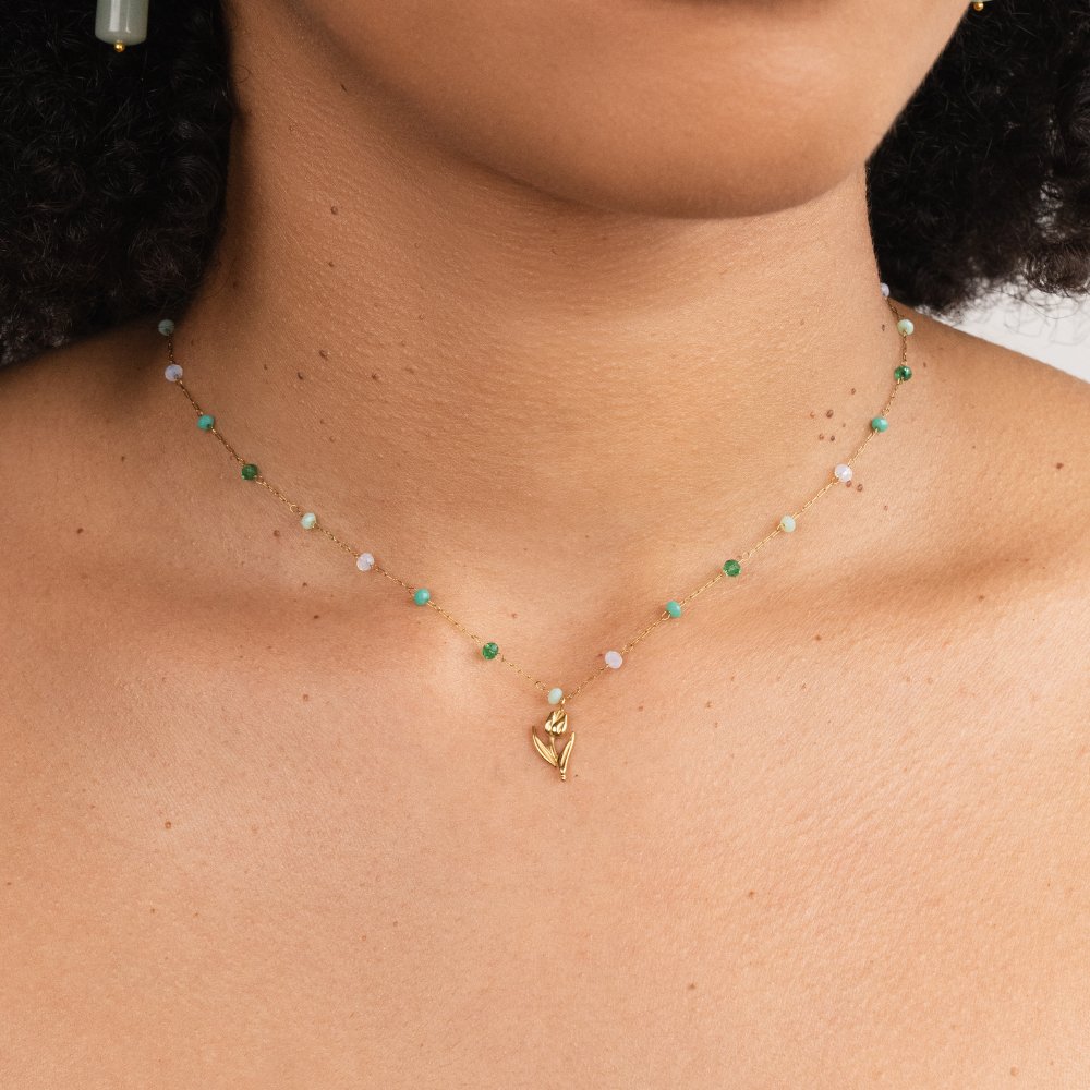 Anneliese – Collana dorata con struttura liscia a serpente