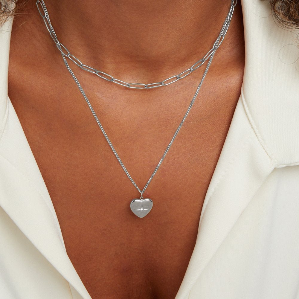 Andrea – Collana dorata con doppio pendente