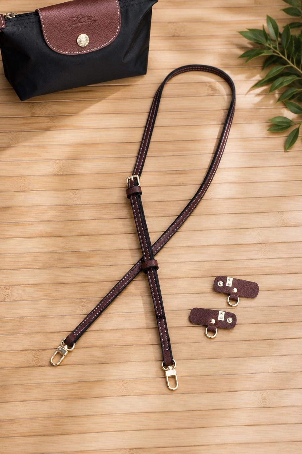 Longchamp Le Pliage Adjustable Leather Crossbody Strap Conversion Kit