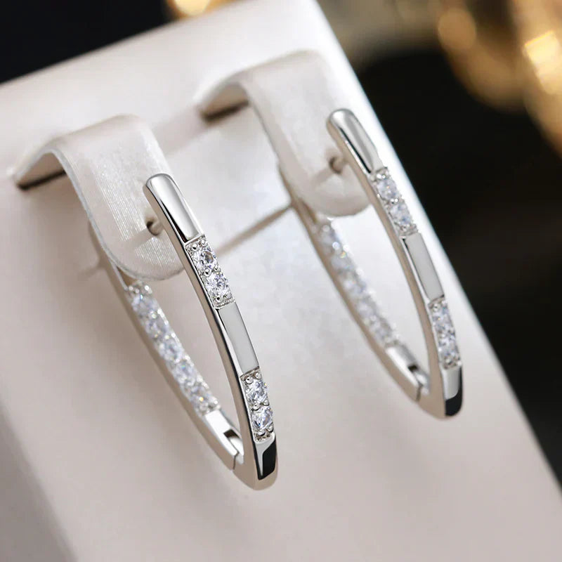 GOLD ZIRCONIA EARRINGS