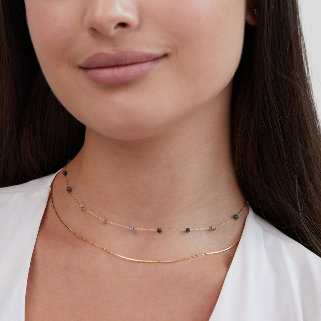 Helga – Double-Layer Necklace with Small Colorful Details