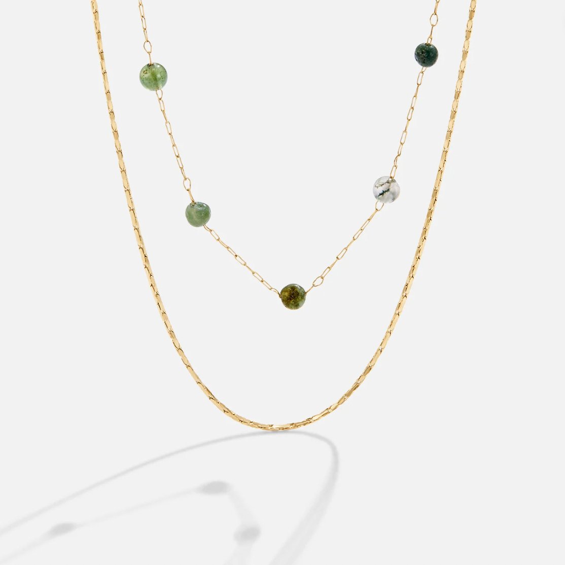 Helga – Double-Layer Necklace with Small Colorful Details