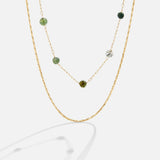 Helga – Double-Layer Necklace with Small Colorful Details