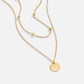 Annalena – Collana dorata doppia con pendente