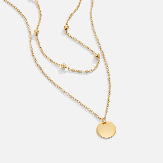 Annalena – Collana dorata doppia con pendente