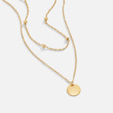Annalena – Collana dorata doppia con pendente