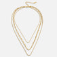 Josefine – Three-Layer Gold Necklace with Delicate Links