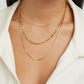 Josefine – Three-Layer Gold Necklace with Delicate Links