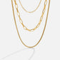 Josefína – Collana in oro a tre strati con maglie delicate.