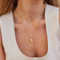 Klara – Collana dorata doppia con accenti di perle